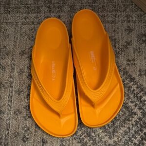 Birkenstock Bright Orange Slide‎ Sandals